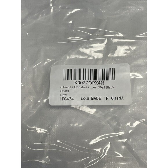 6 Christmas hats 3 Red and 3 Black Holiday Parties New - Picture 2 of 2